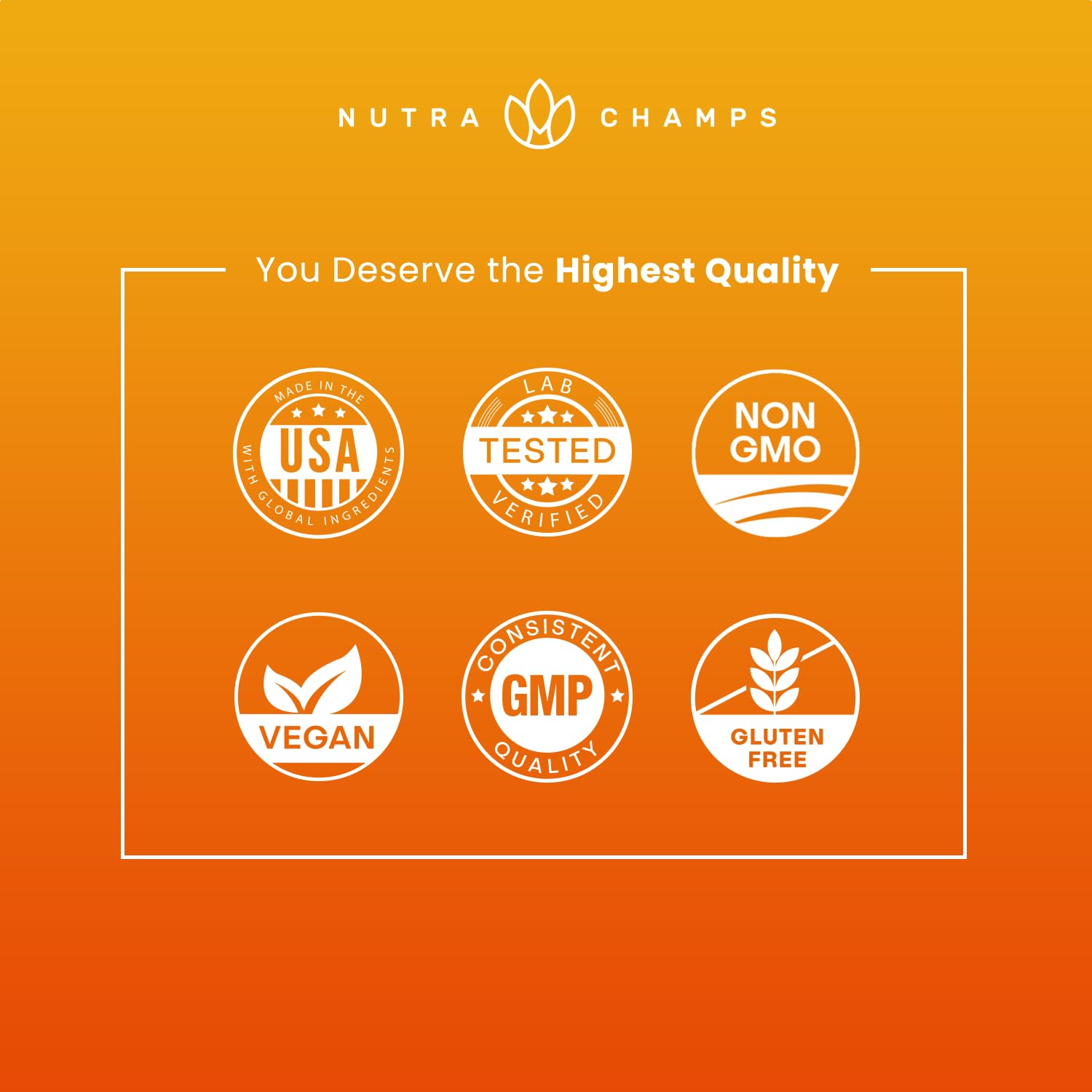 NutraChamps etiqueta con información nutricional clara y beneficios descritos