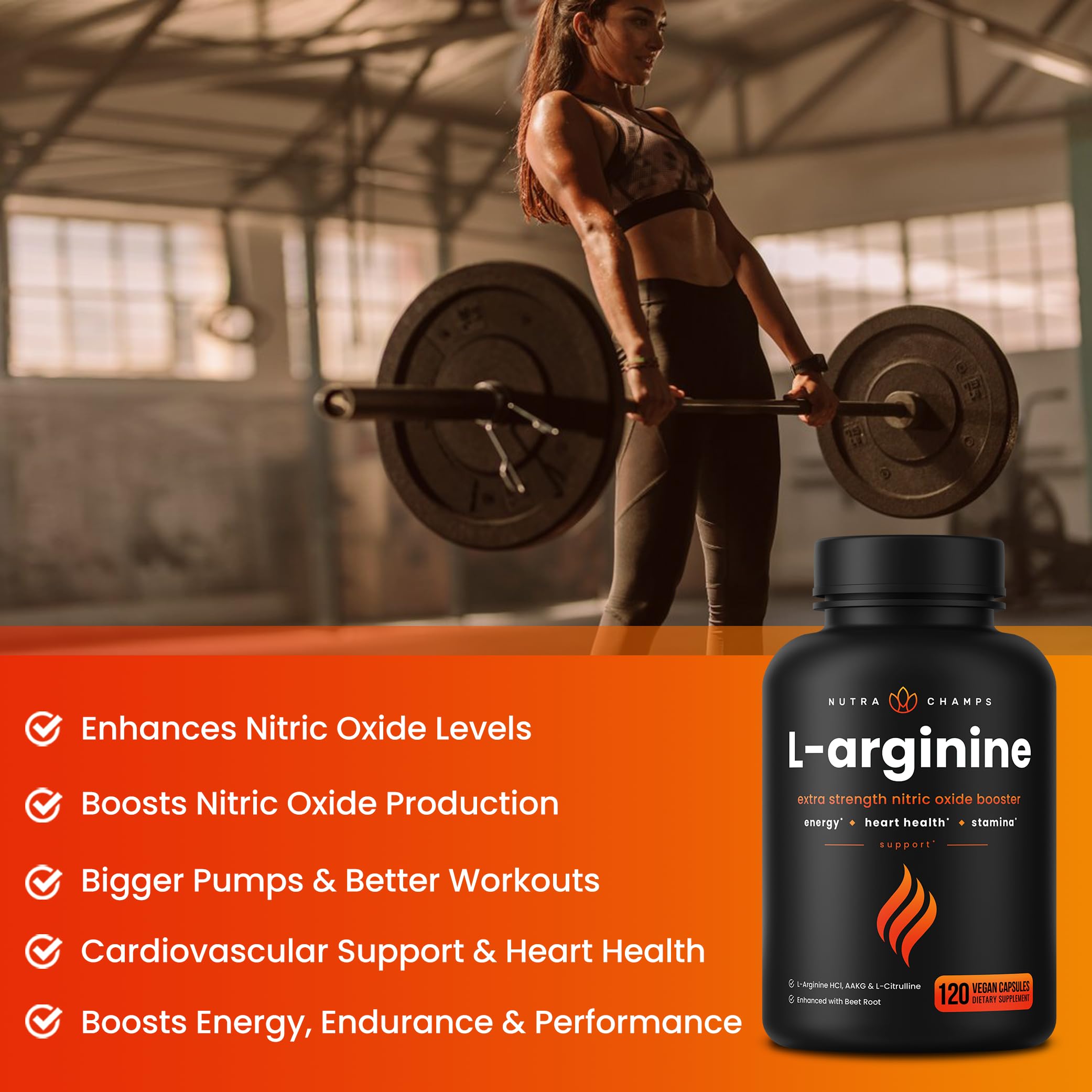 NutraChamps etiqueta con lista de ingredientes y dosificación clara