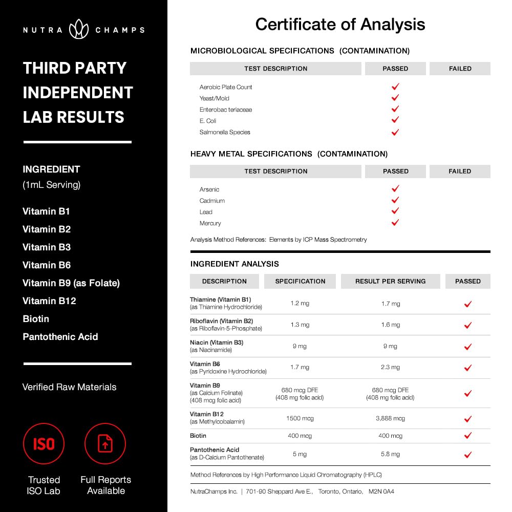 NutraChamps etiqueta con lista de ingredientes y sello USDA Organic visible