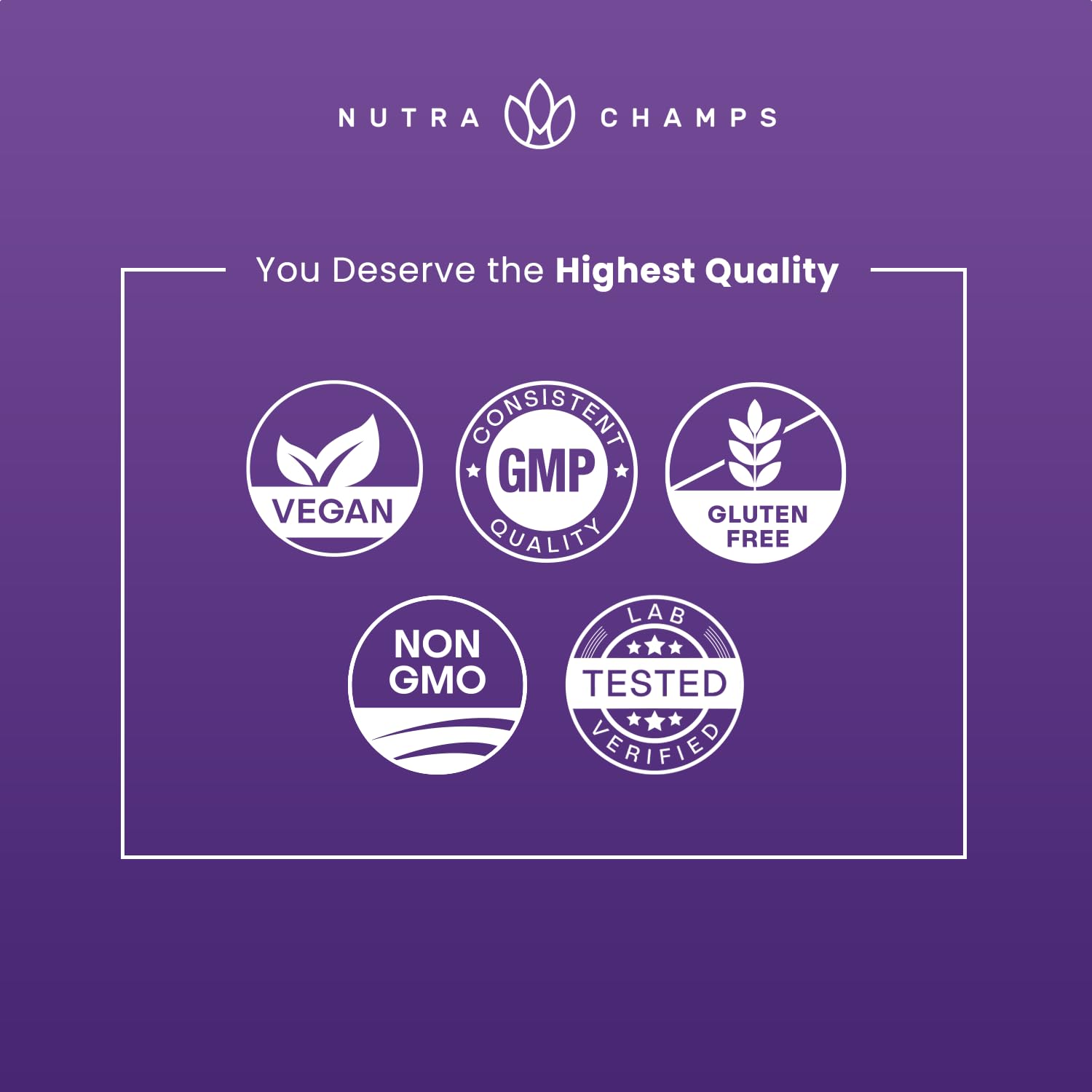 NutraChamps etiqueta de ingredientes y certificaciones con claridad