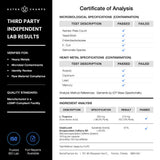 NutraChamps etiqueta con lista de ingredientes y certificación GMP visible