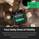 NutraChamps etiqueta con ingredientes orgánicos claros, provee transparencia