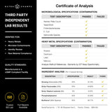 NutraChamps etiqueta nutricional enfocada en la fórmula y ginsenosides