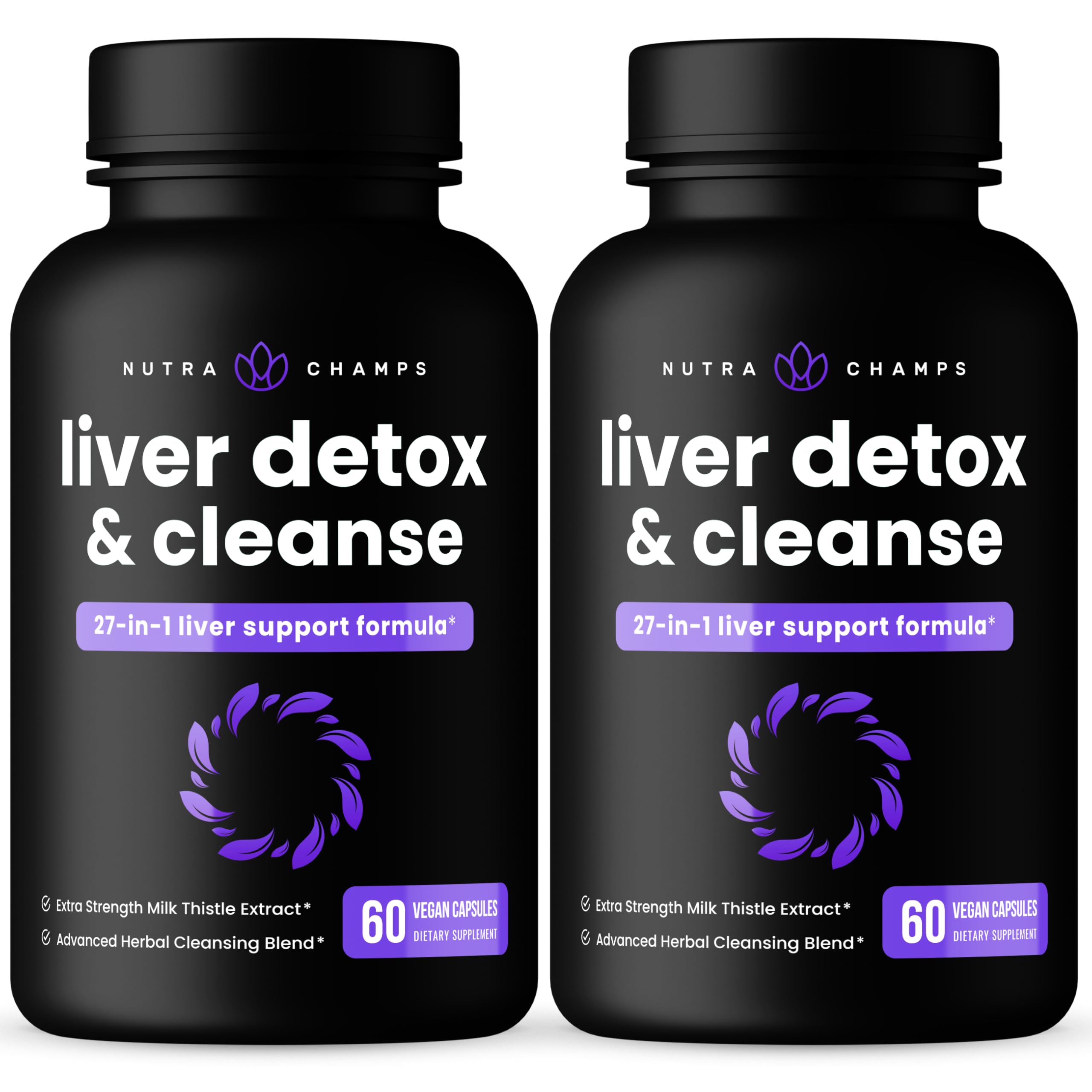 NutraChamps frasco frontal mostrando etiqueta clara y beneficios