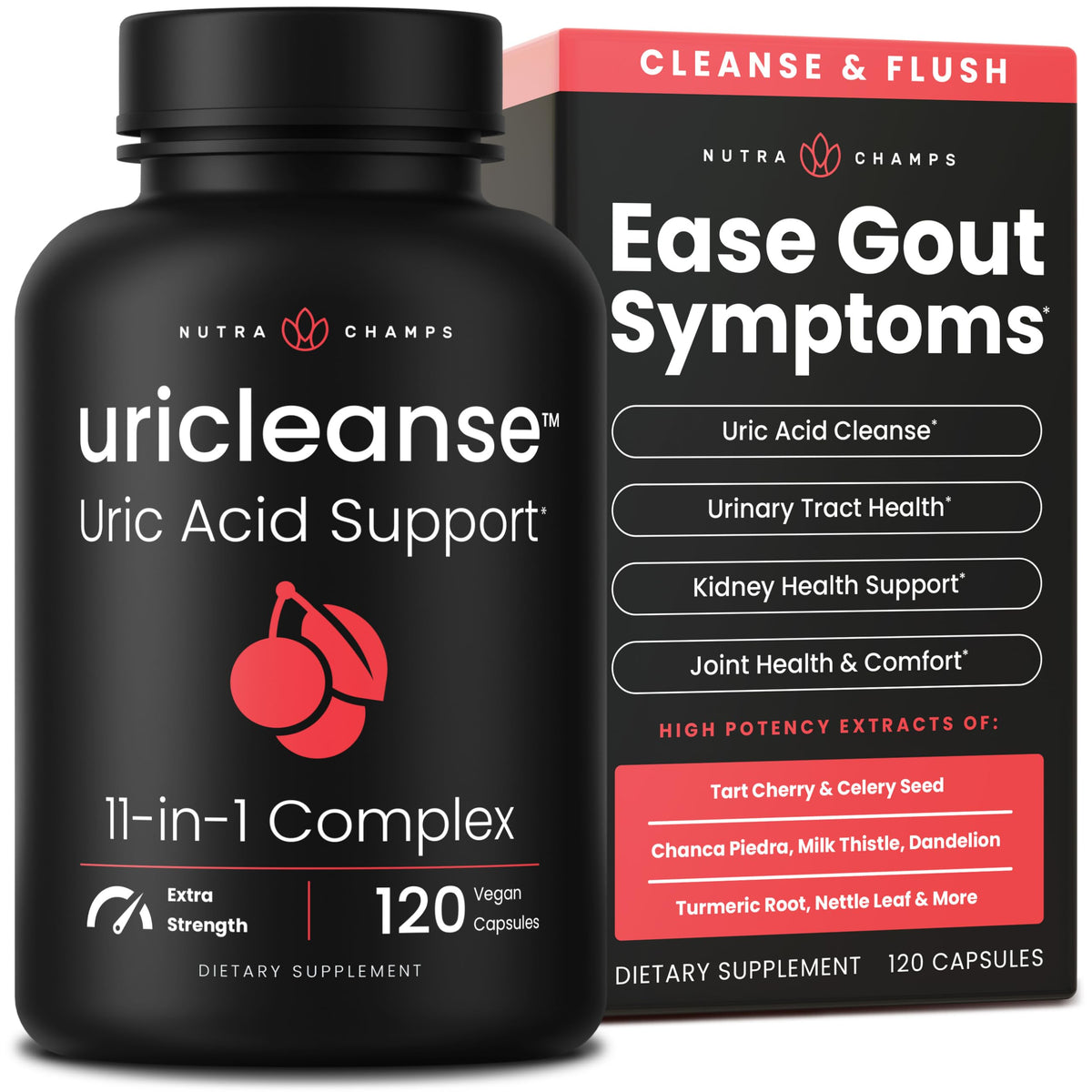 NutraChamps frasco frontal mostrando la etiqueta completa y beneficio de apoyo renal