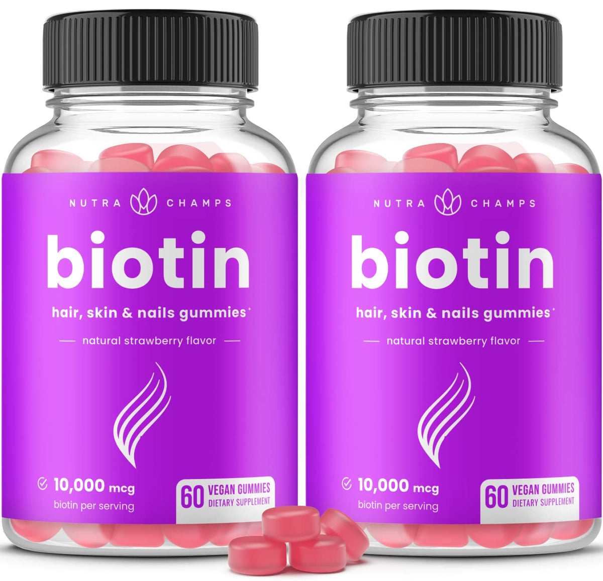 NutraChamps frente del empaque mostrando el producto y beneficios