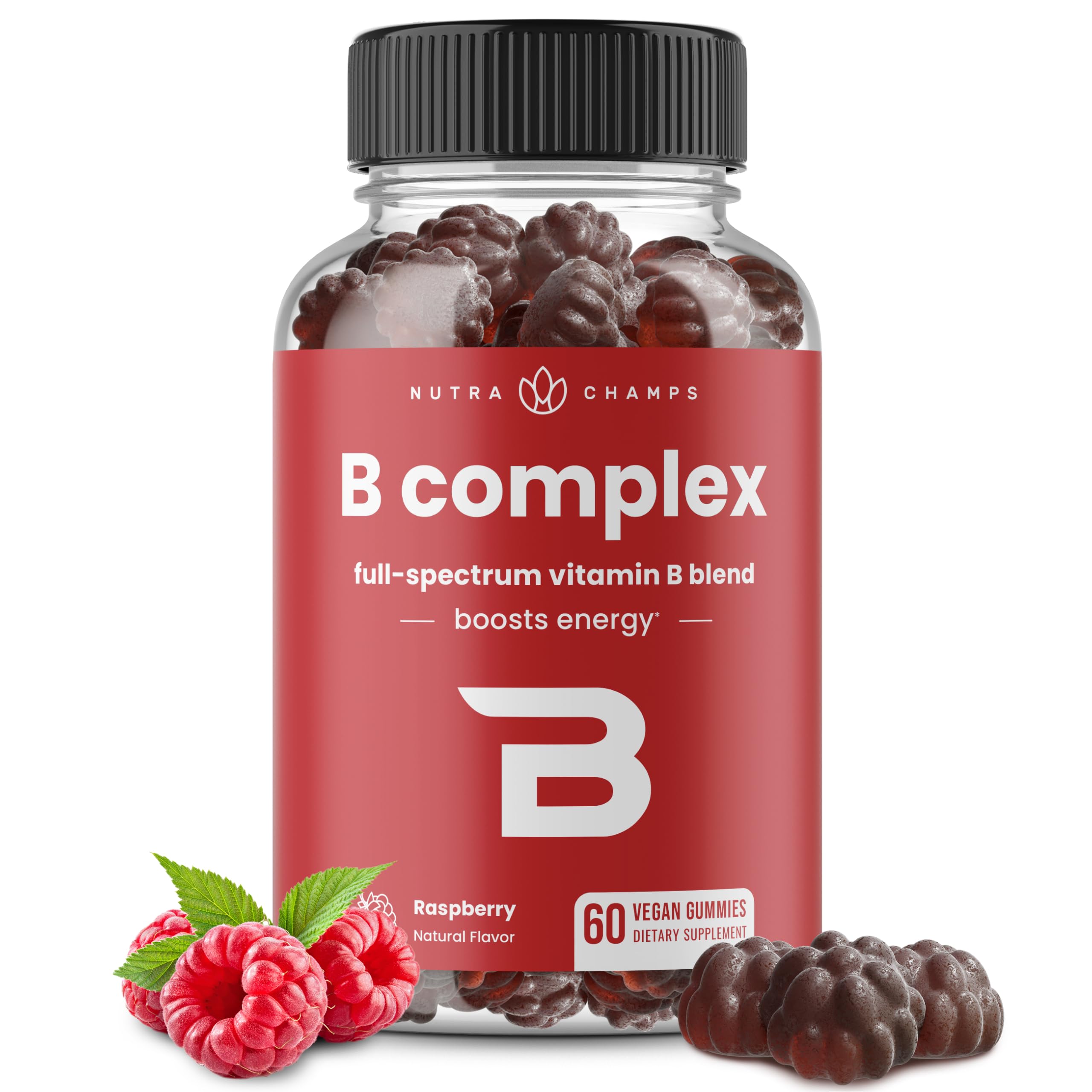 NutraChamps frente del envase mostrando gominolas y beneficios