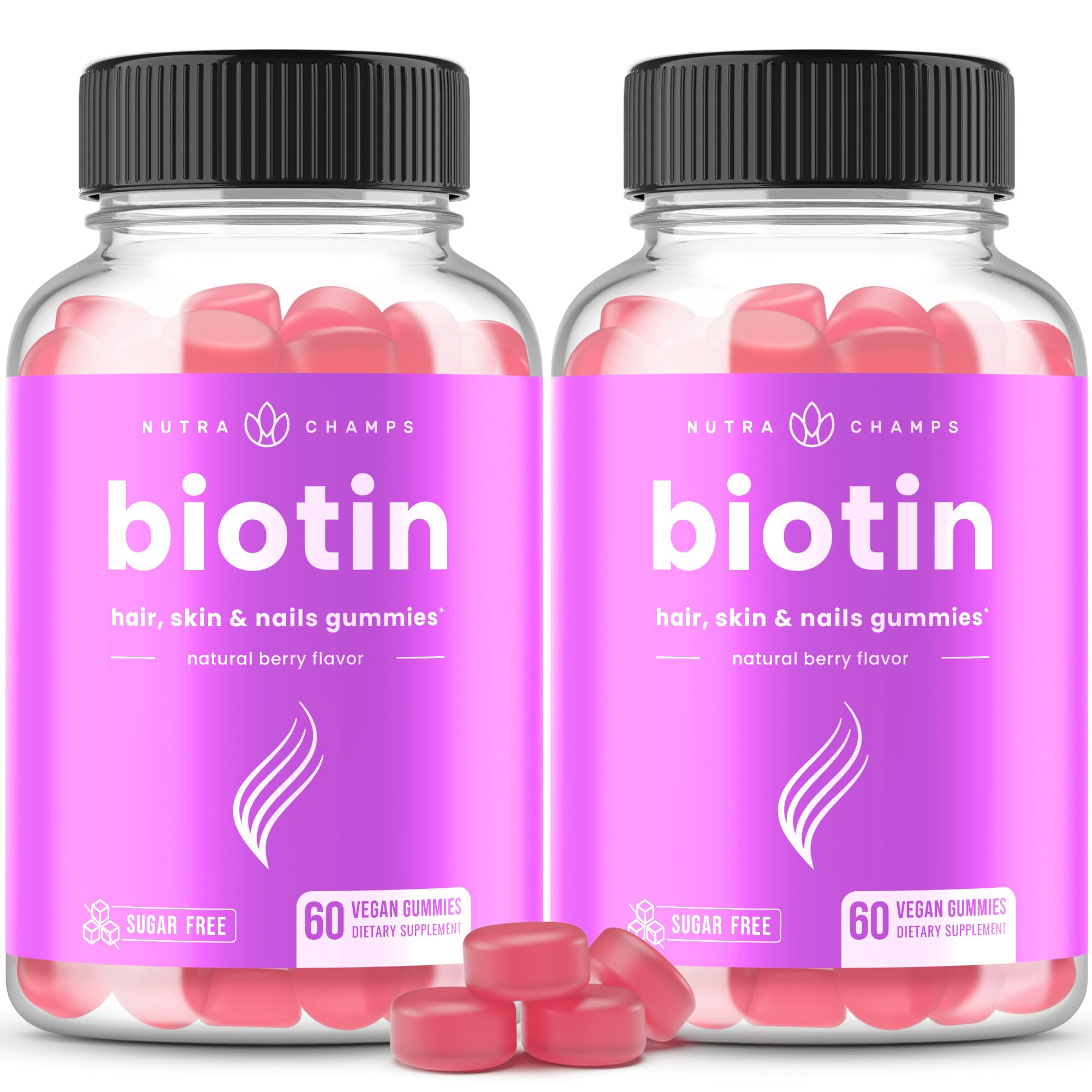 NutraChamps frontal del paquete mostrando gominolas frambuesa y conveniencia