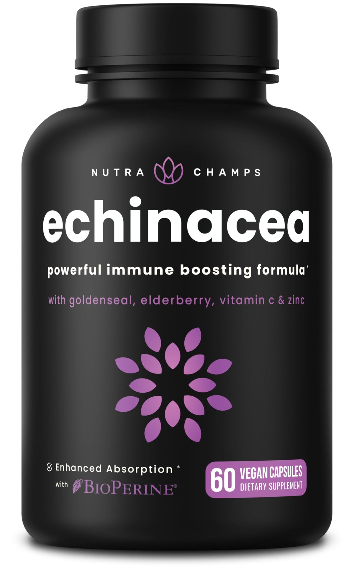 NutraChamps envase frontal mostrando etiqueta clara y beneficios