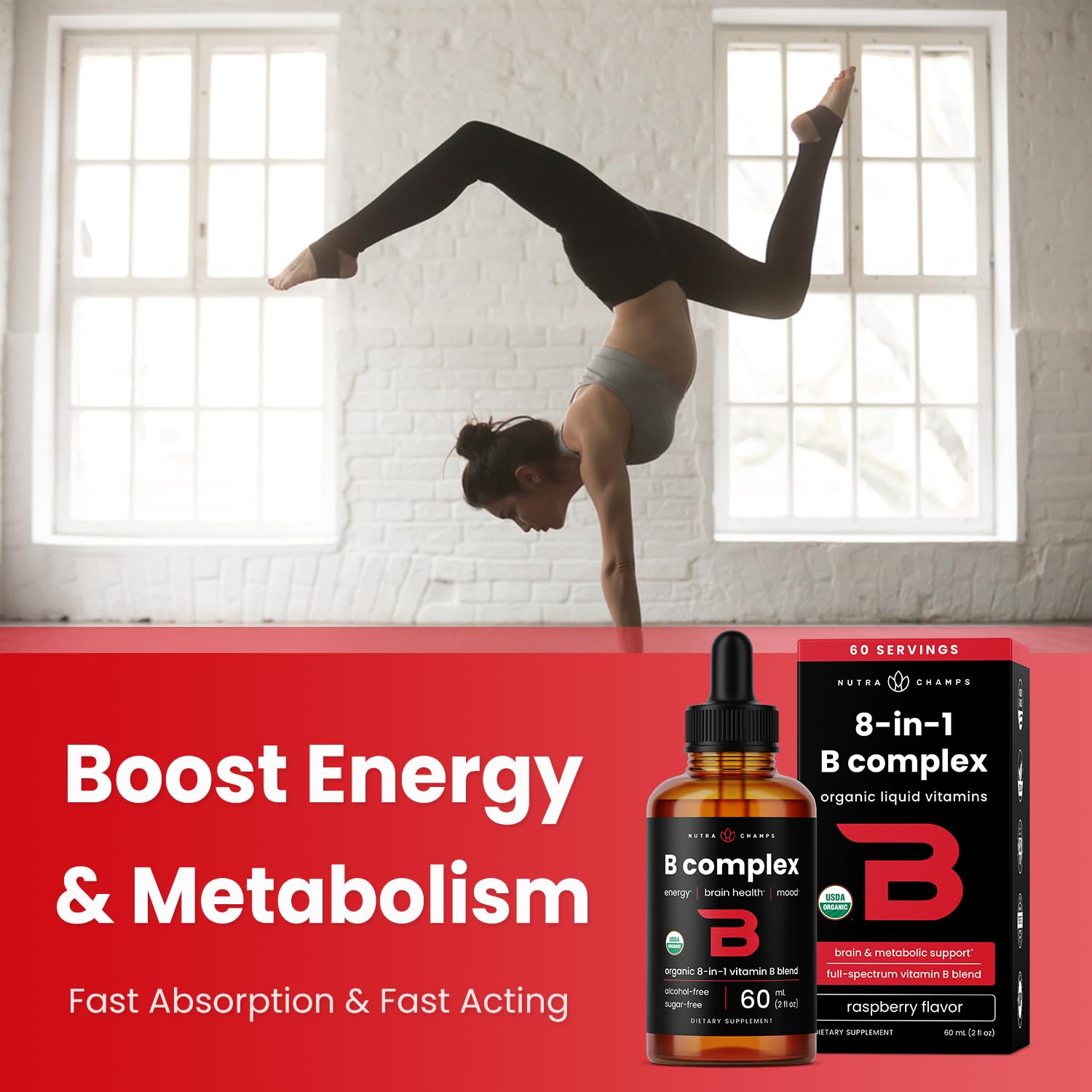 NutraChamps mezcla de frutos del bosque que sugiere sabor natural agradable