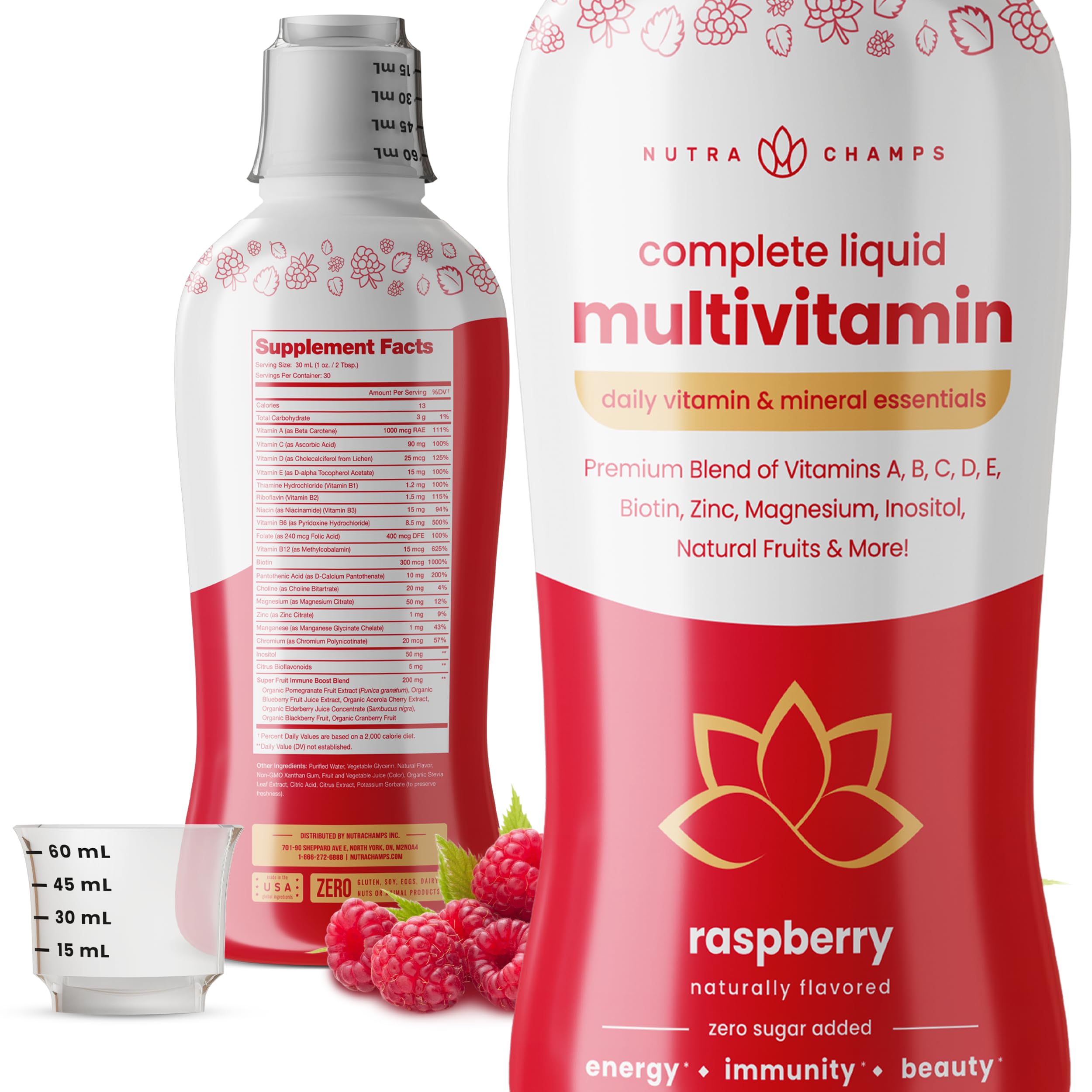 NutraChamps etiqueta nutricional clara para ver ingredientes clave