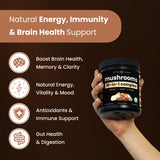 NutraChamps polvo en cuchara mostrando textura fina y mezcla fácil