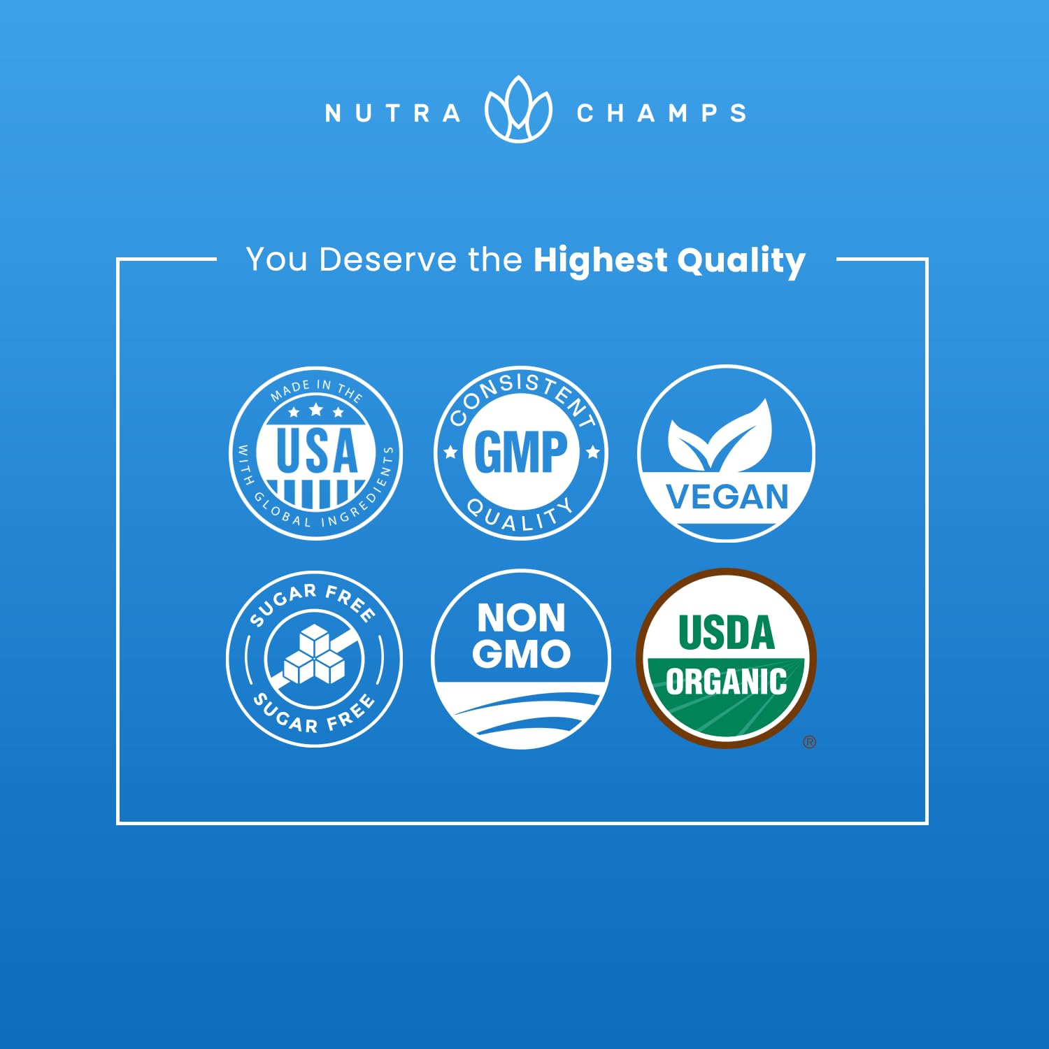 NutraChamps tamaño a escala en mano, 4 oz práctico para uso diario
