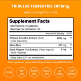 NutraChamps tribulus primer plano de cápsulas para apreciar textura vegana