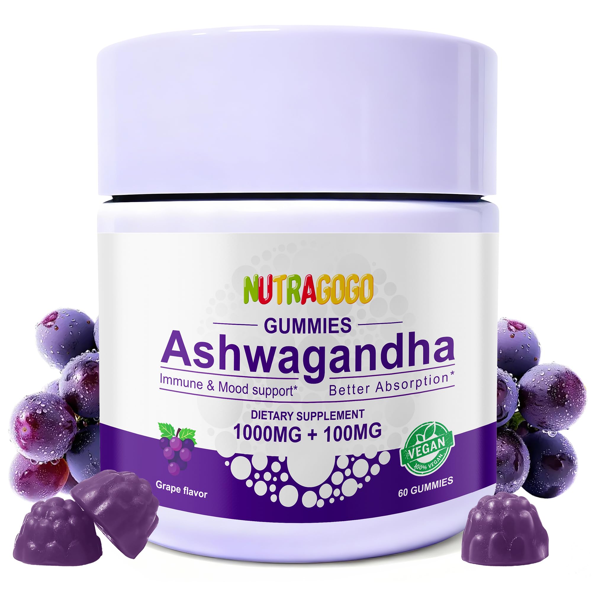 NUTRAGOGO frasco frontal mostrando etiqueta y beneficios fáciles de leer