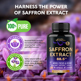 NUTRAHARMONY polvo de extracto de azafrán mostrando pureza y color