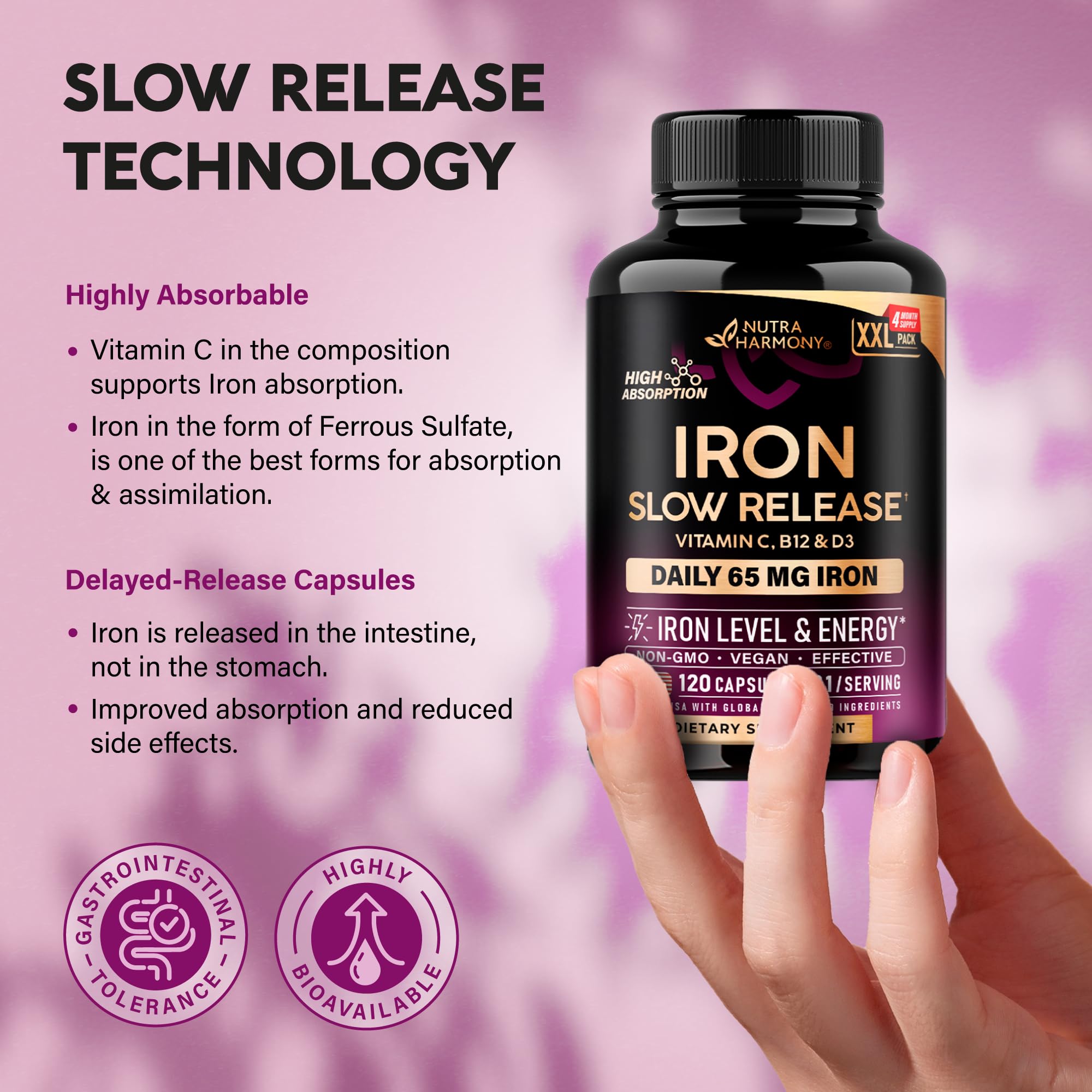 NUTRAHARMONY caja con etiqueta legible mostrando ingredientes y dosificación