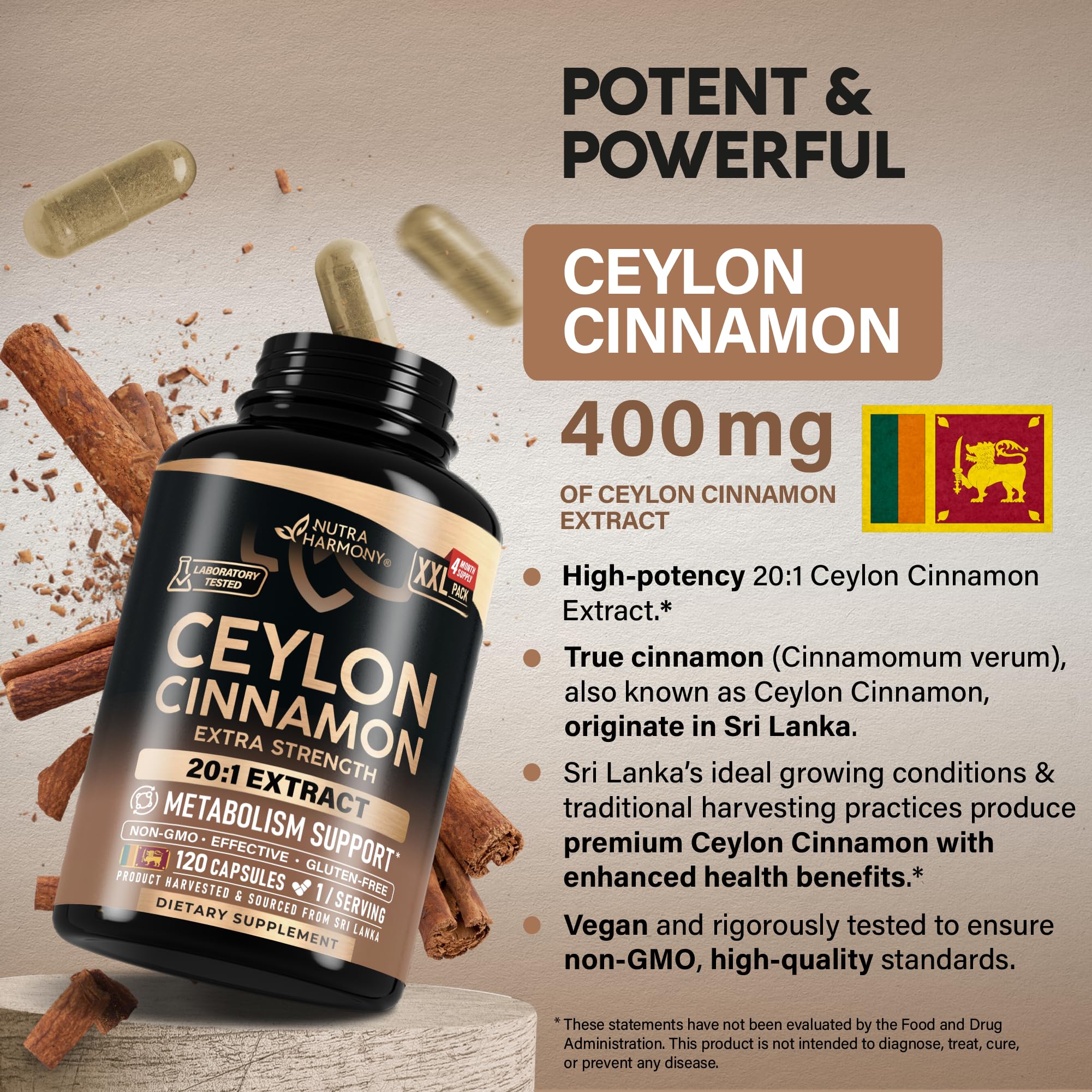 NUTRAHARMONY primer plano del extracto 20:1 resaltando pureza y concentración
