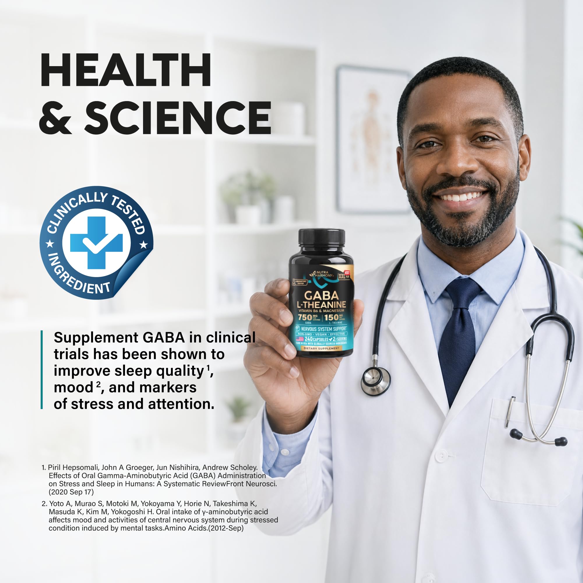 NUTRAHARMONY cápsulas en mano para mostrar tamaño y dosificación práctica