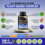 NUTRAHARMONY mezcla de ashwagandha, rhodiola y albahaca santa visibles