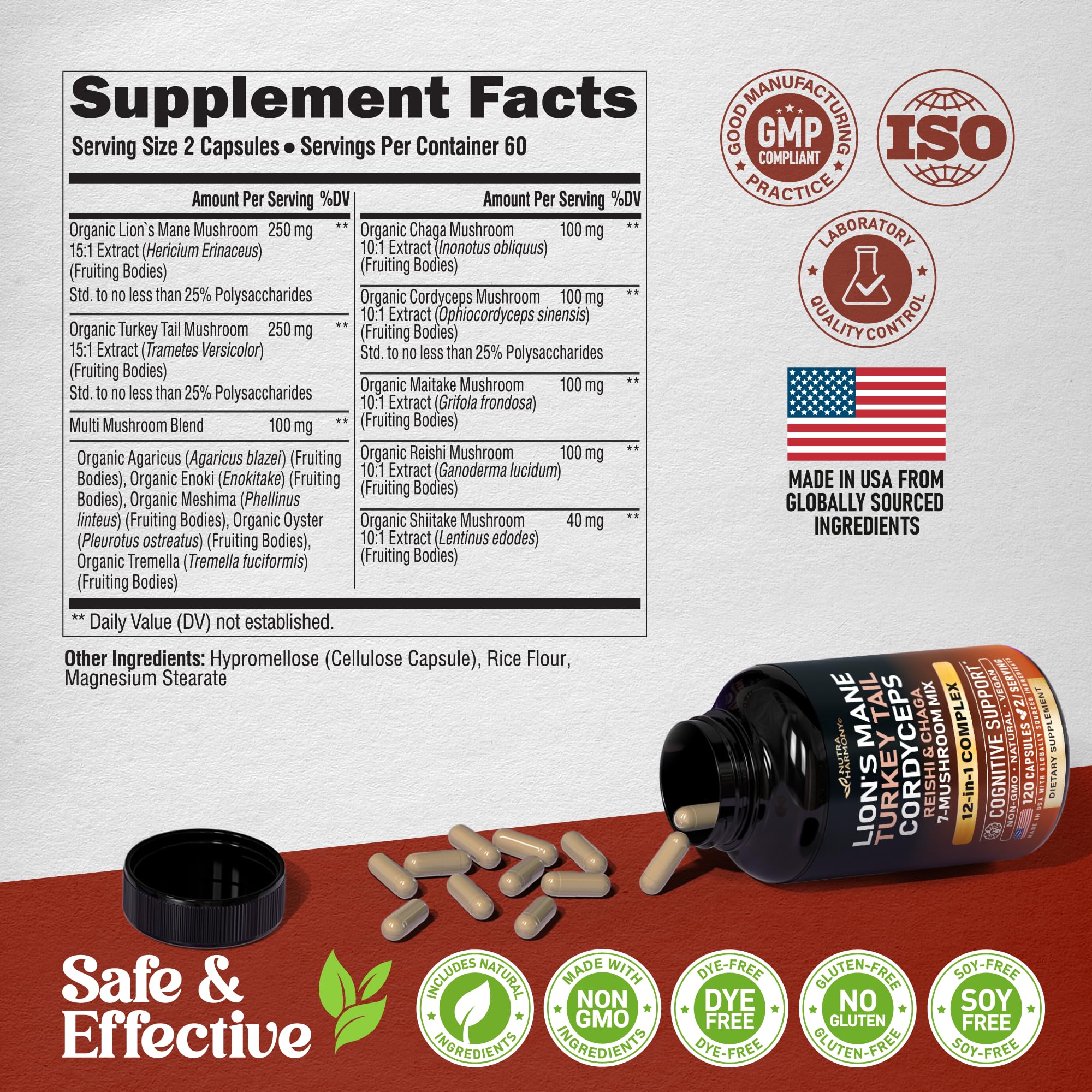 NUTRAHARMONY polvo interior en corte transversal mostrando pureza