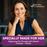 NUTRAHARMONY frasco junto a probióticos y prebióticos resaltando digestión