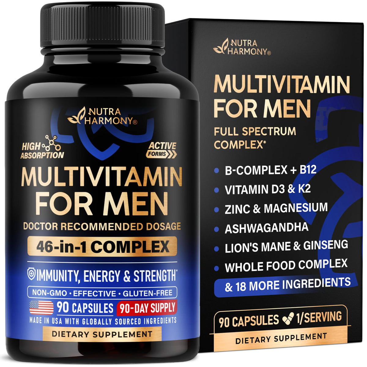 NUTRAHARMONY frente del empaque mostrando diseño y beneficio diario