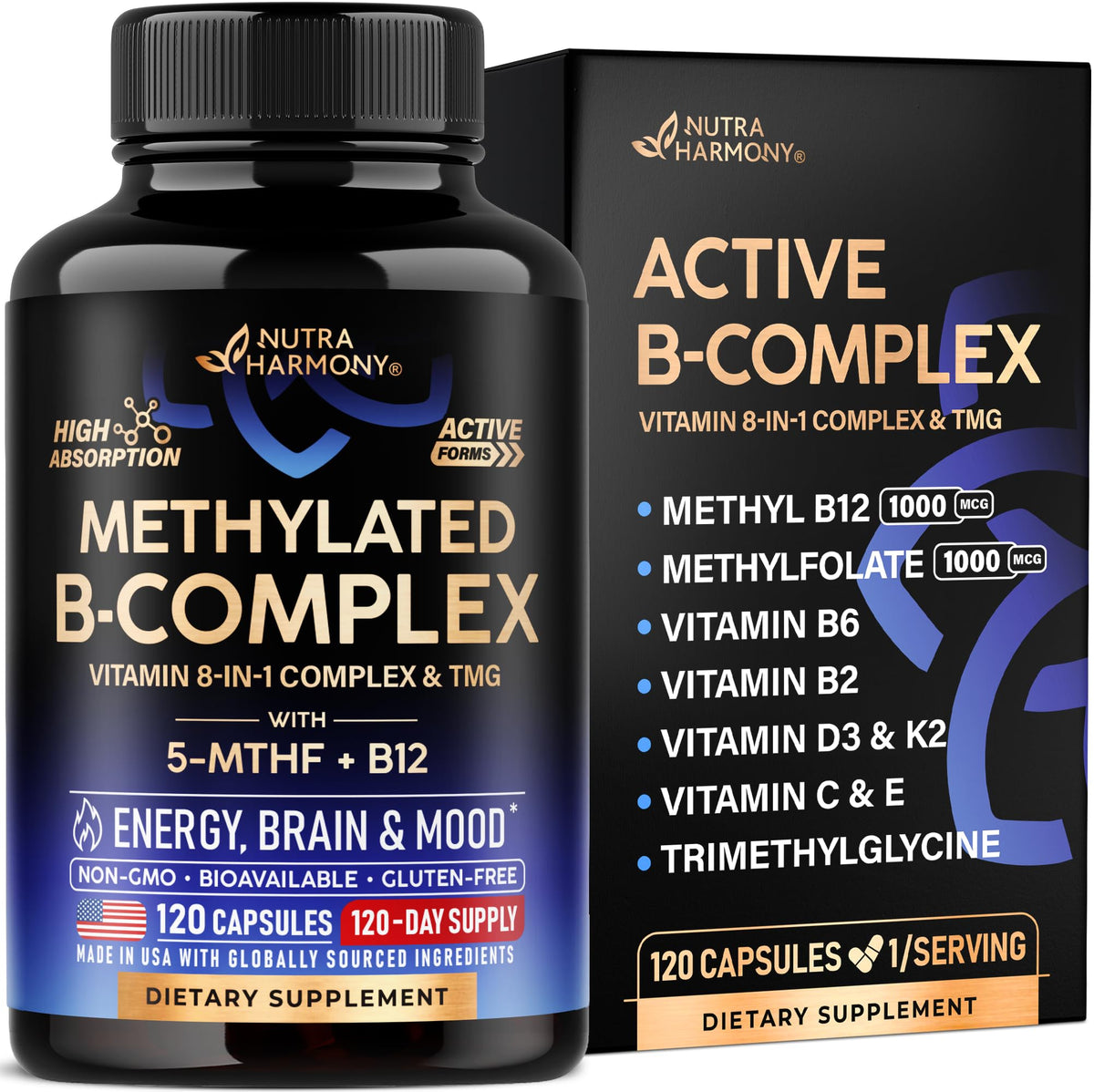 NutraHarmony frente del producto mostrando etiqueta clara y beneficios