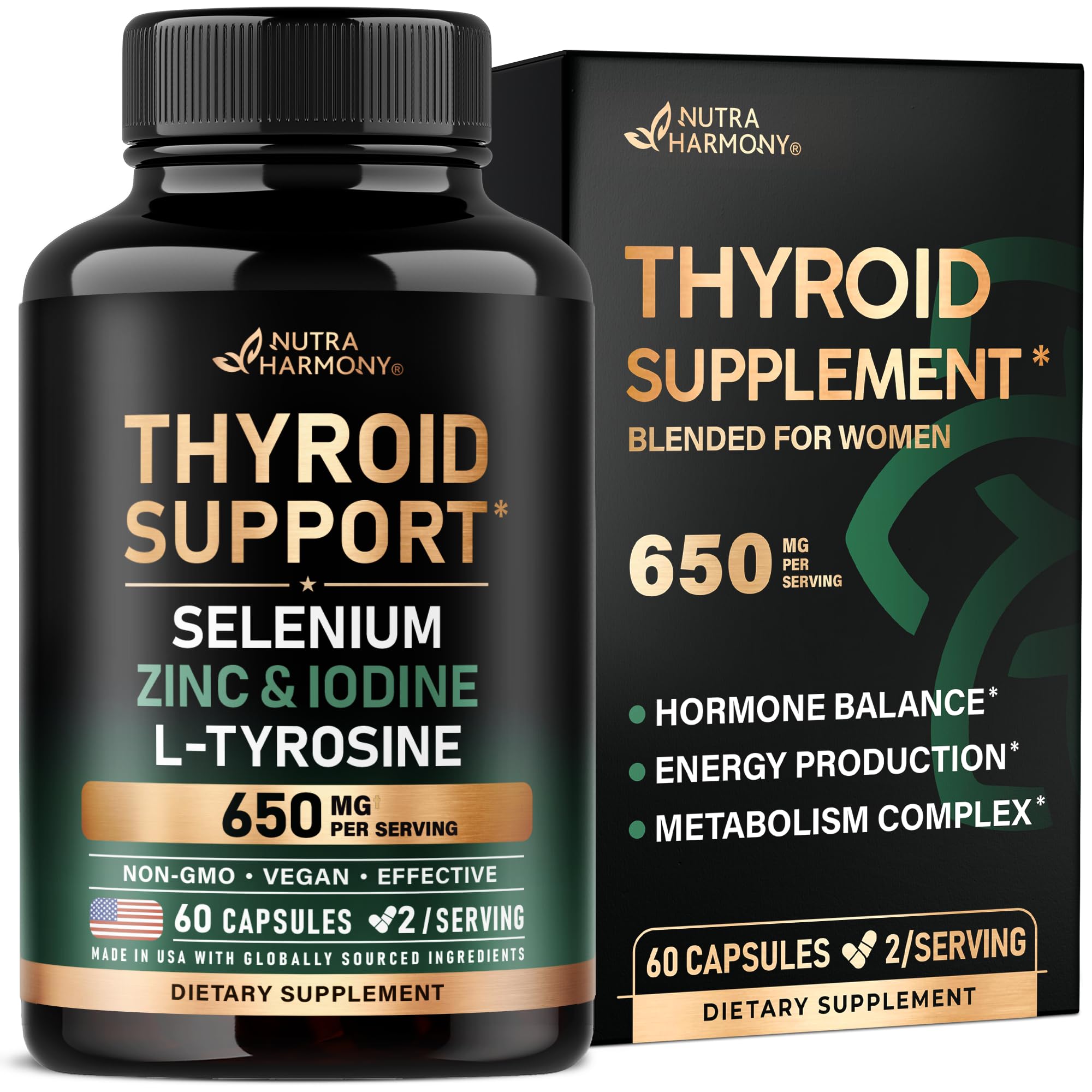 NUTRAHARMONY envase frontal que muestra la fórmula multicompleja y beneficios