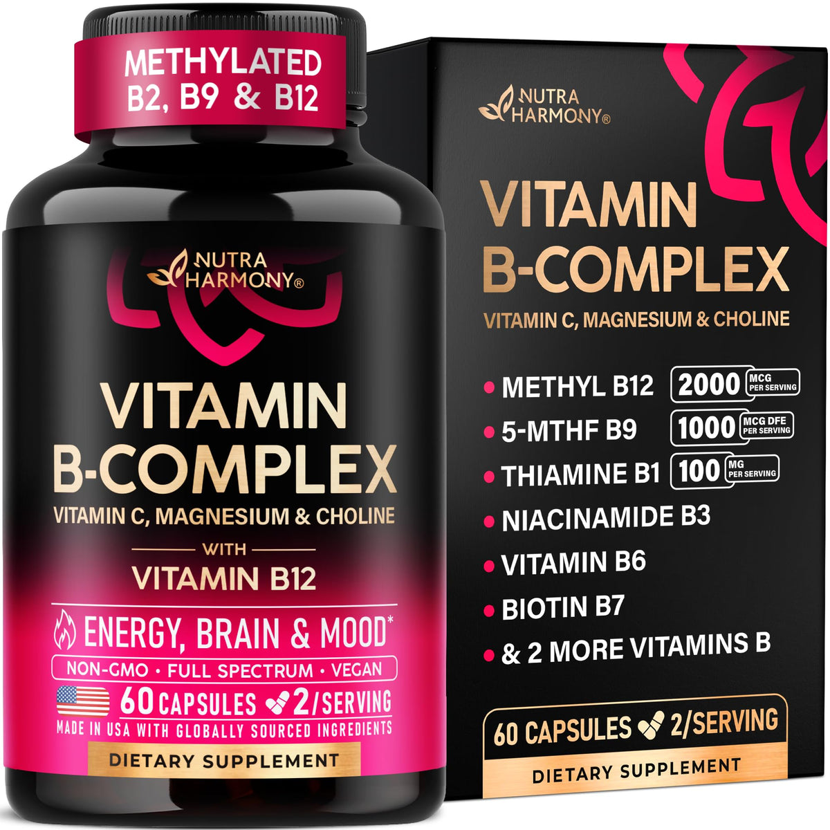 NUTRAHARMONY envase frontal mostrando etiqueta y beneficios