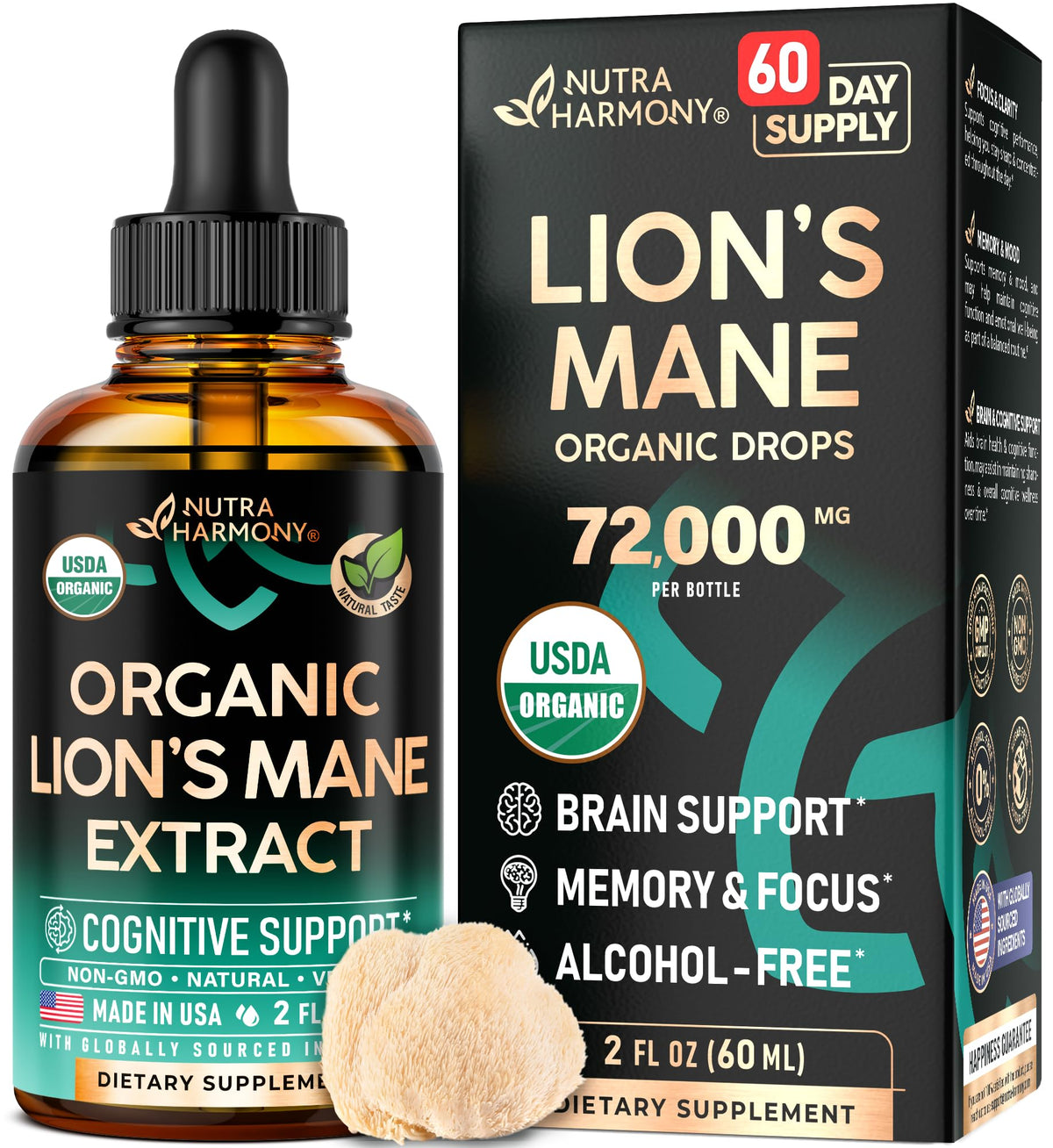 NUTRAHARMONY frontal del envase mostrando diseño y beneficios