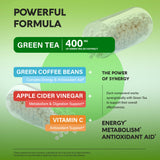 NUTRAHARMONY ingredientes: granos de café verde y vinagre de manzana representando el complejo natural