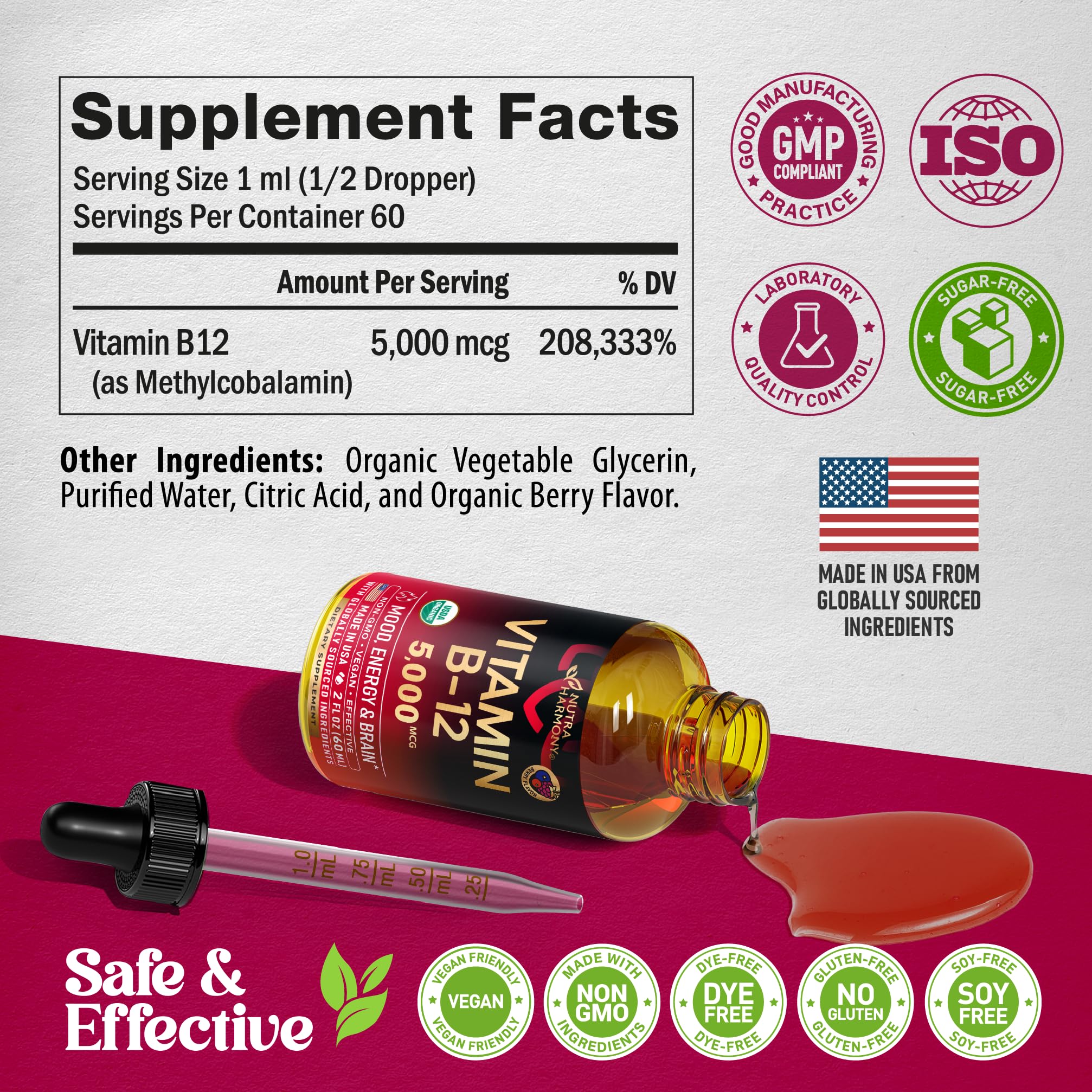 NUTRAHARMONY ingredientes orgánicos en primer plano destacando pureza y origen