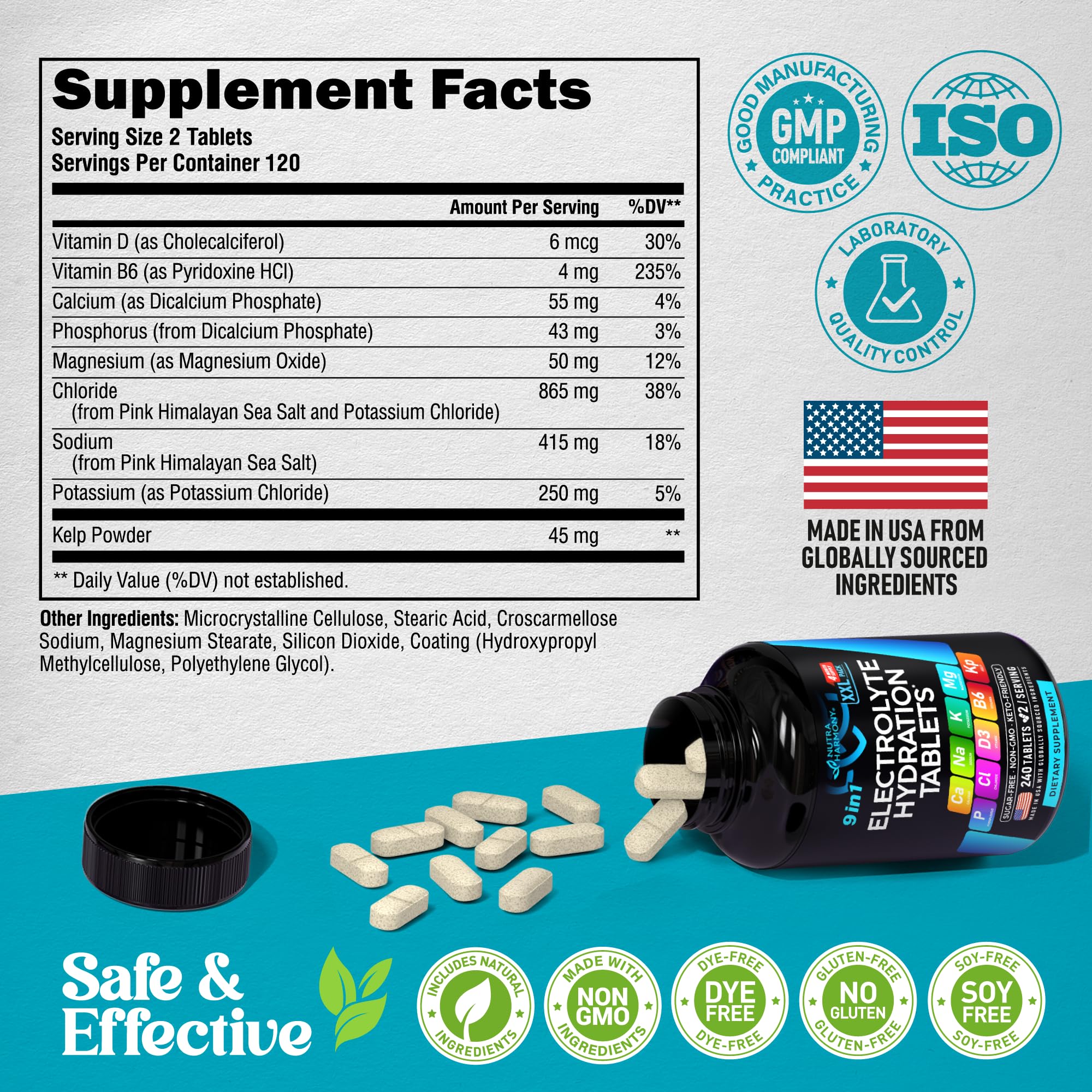 NUTRAHARMONY kelp y sal del Himalaya ingredientes naturales en foto
