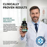 NUTRAHARMONY frasco sobre mesa de trabajo, sugiere uso en rutina diaria y concentración