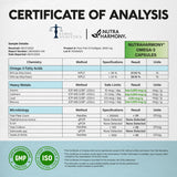 NUTRAHARMONY certificado de laboratorio ilustrando pruebas de metales