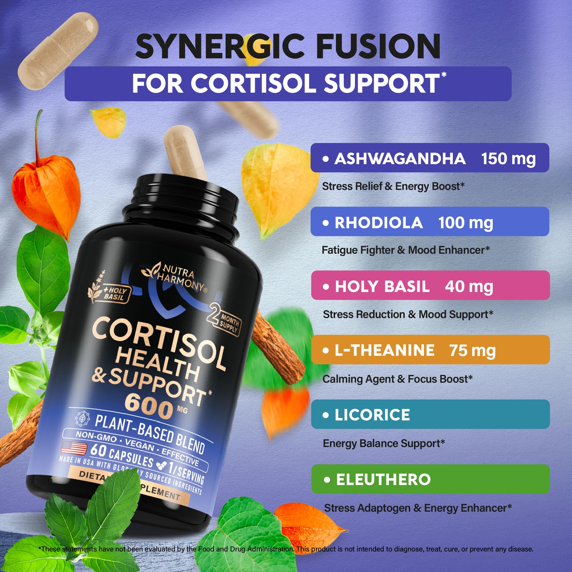 NUTRAHARMONY cápsula en mano para comparar tamaño y dosis segura