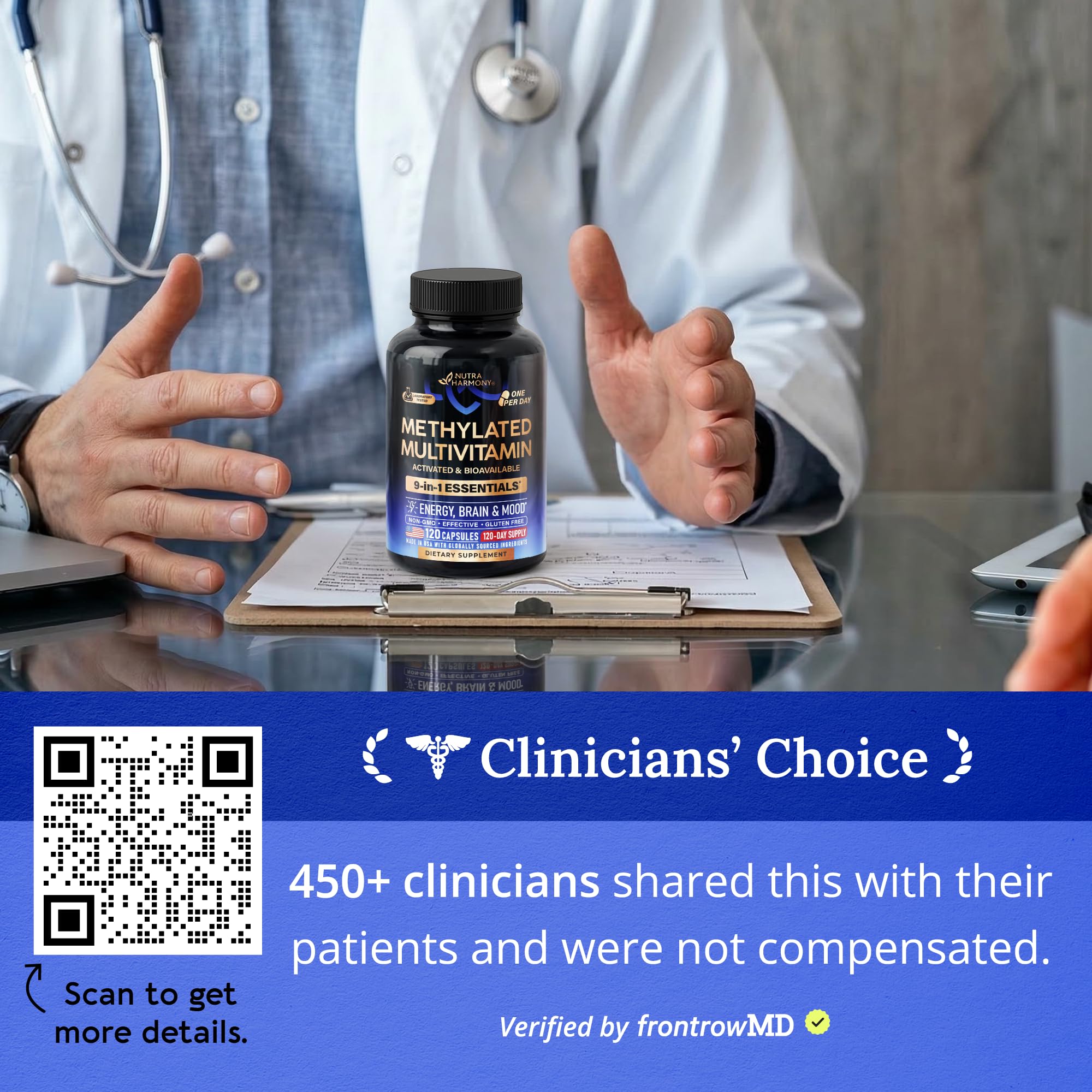 NUTRAHARMONY cápsula en mano para mostrar tamaño y facilidad de toma
