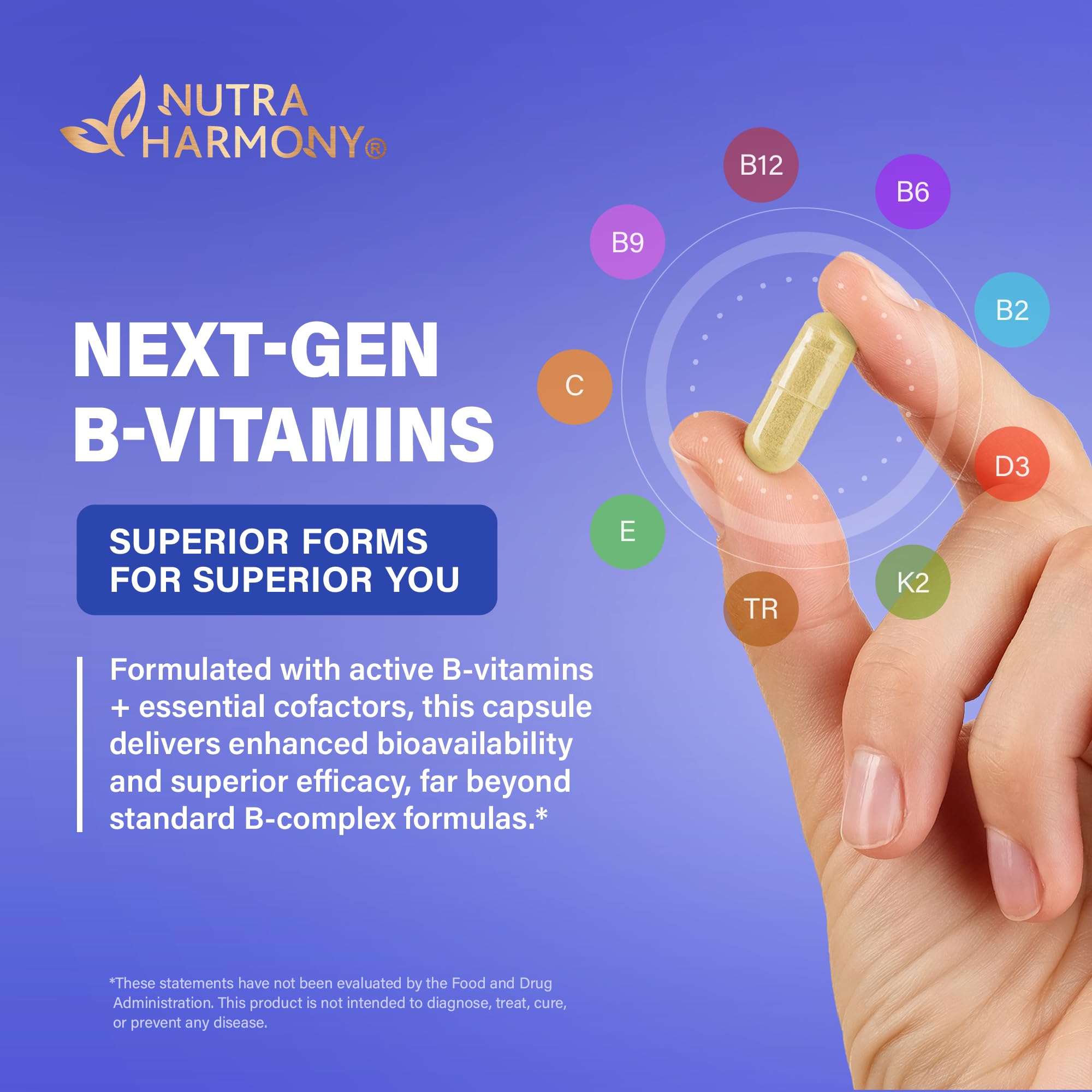 NutraHarmony persona tomando la cápsula en su rutina matinal para energía