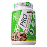NutraKey V-Pro frente del empaque mocha mostrando etiqueta y beneficios