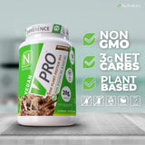 NutraKey V-Pro textura del polvo crudo en primer plano para mezcla fácil