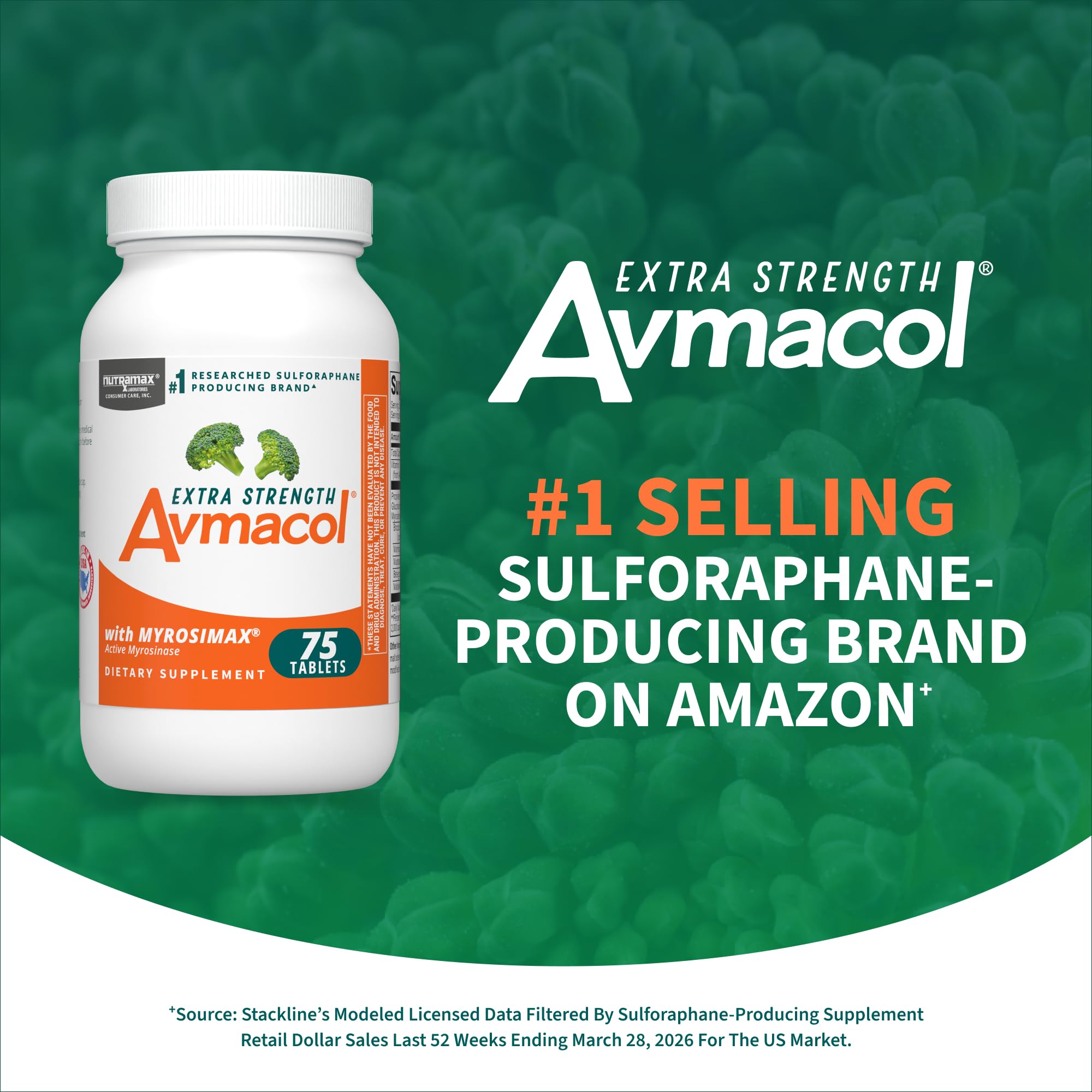 Nutramax Avmacol ingredientes brócoli indicando origen de glucorafanina