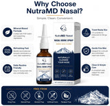 NutraMD Nasal entorno botánico que sugiere frescura y experiencia mentolada