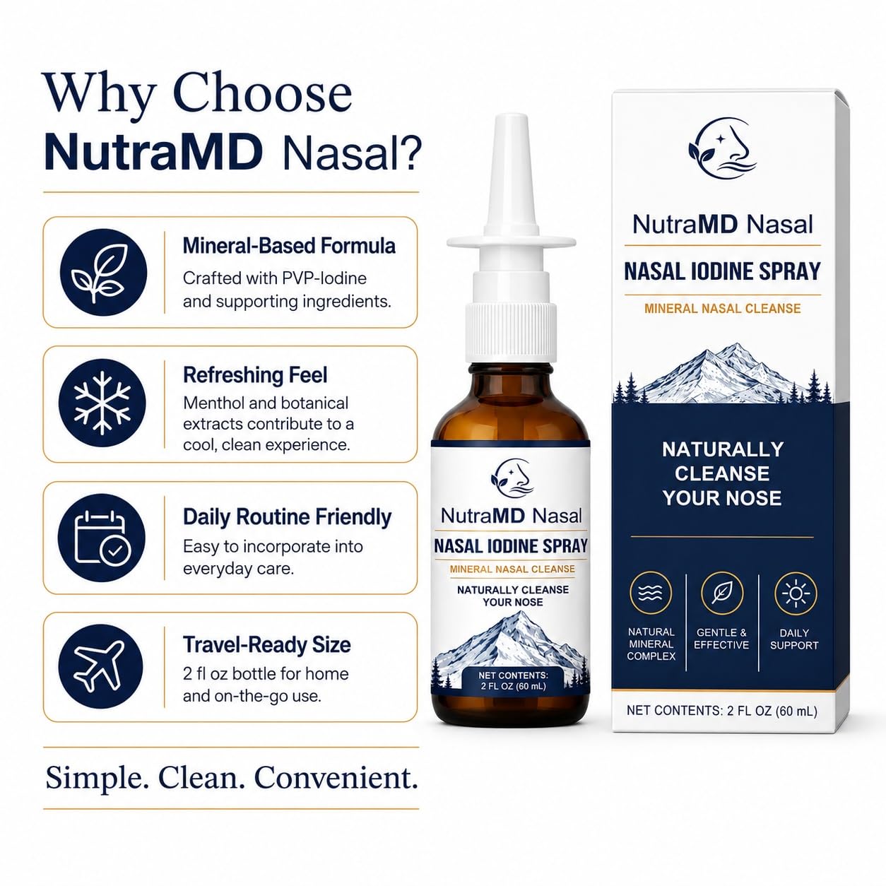 NutraMD Nasal en bolso de viaje ideal para uso diario fuera de casa