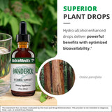 NutraMedix gotas Banderol vertidas en un vaso para uso diario sencillo