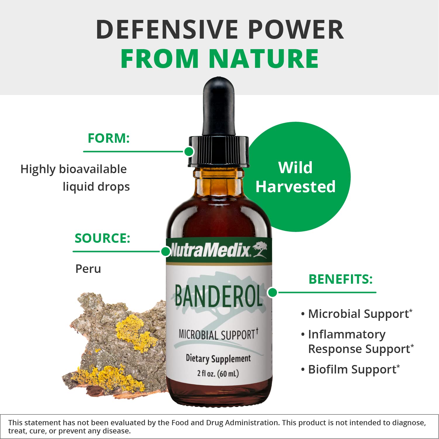 NutraMedix etiqueta del producto con ingredientes y origen amazónico