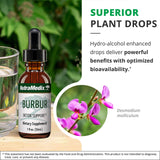 NutraMedix Burbur comparación de tamaño con mano para referencia de 30 ml