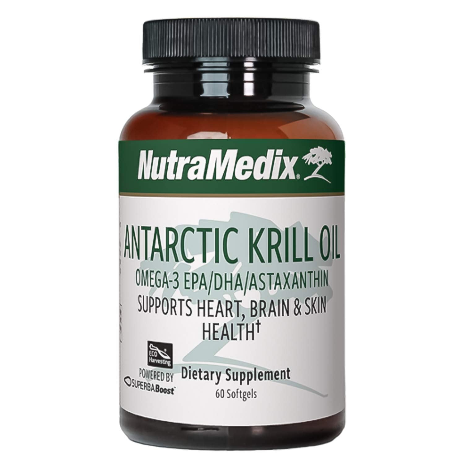 NutraMedix envase frontal Antarctic Krill Oil mostrando marca y beneficio omega‑3