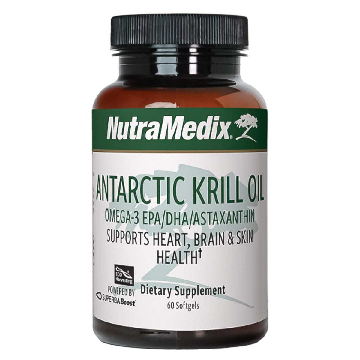 NutraMedix envase frontal Antarctic Krill Oil mostrando marca y beneficio omega‑3
