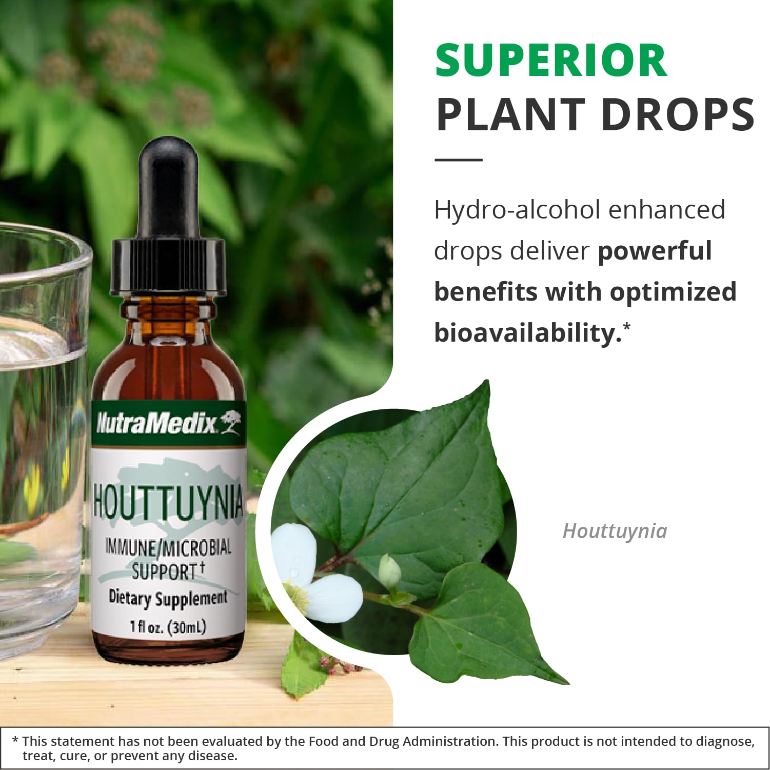 NutraMedix frasco junto a regla para comparar tamaño real (30 ml)